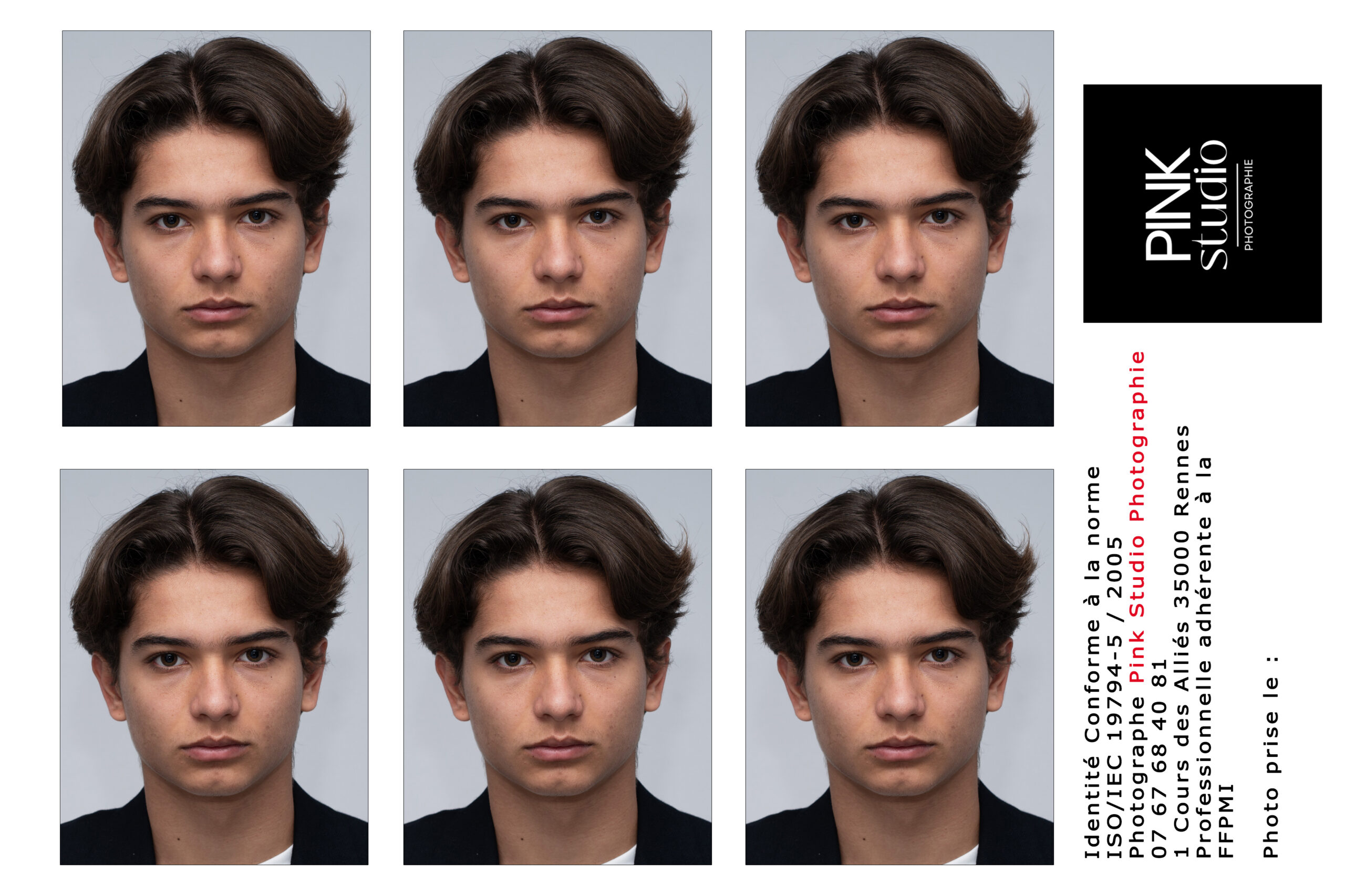 Planche identité – portrait studio – RENNES